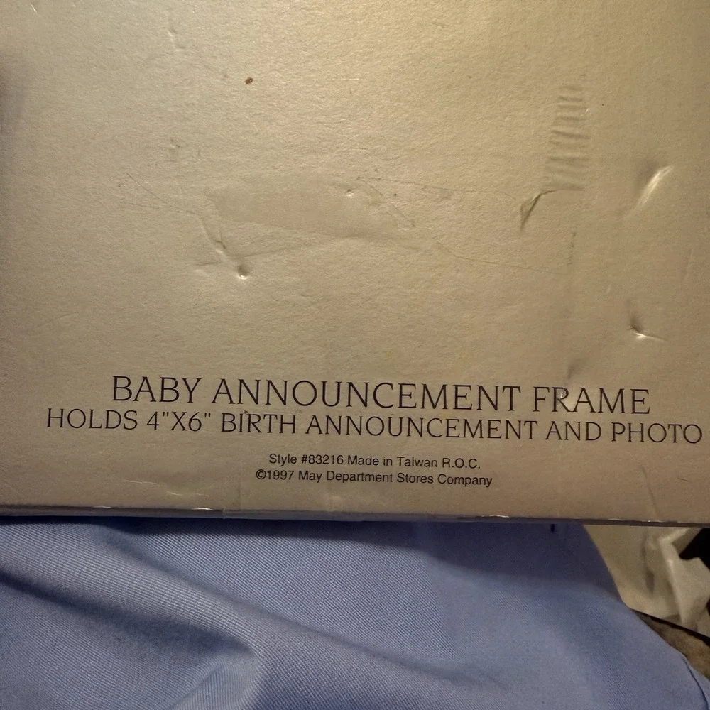 vintage royal limited silver Baby Announcement Picture Frame New